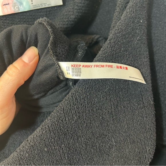 π FREE PEOPLE BEACH | NWT Black Terry Jumpsuit w/ Elastic Waist & Size Small - Picture 6 of 12